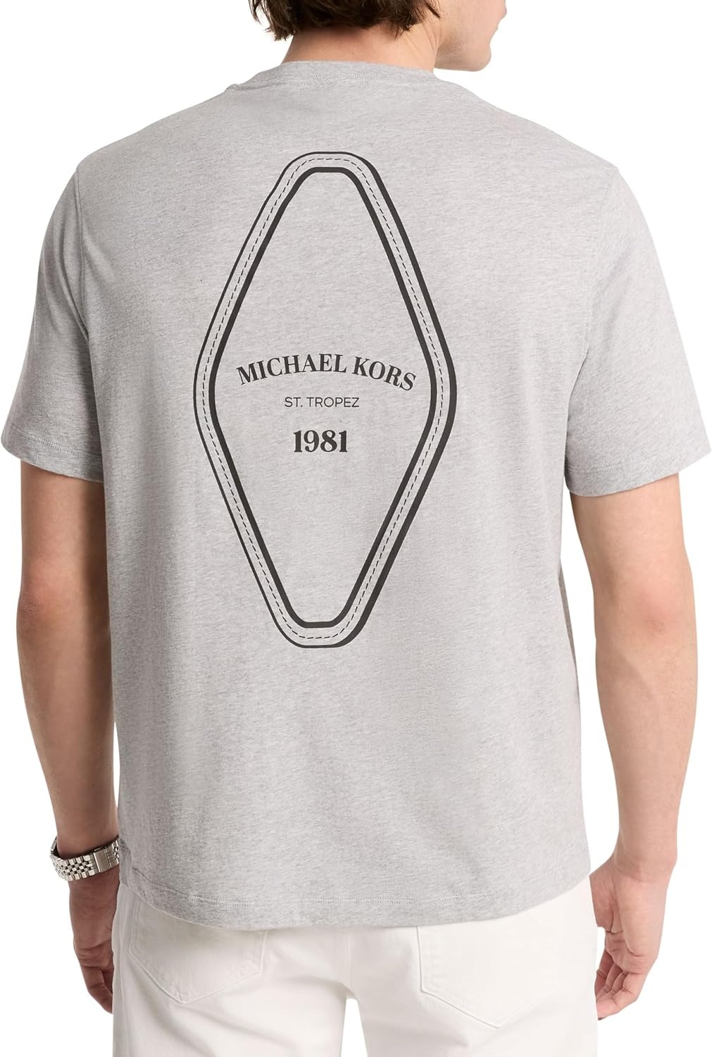 image:imageMichael Kors Mens Graphic TShirtMk Keychain LogoHeather Grey