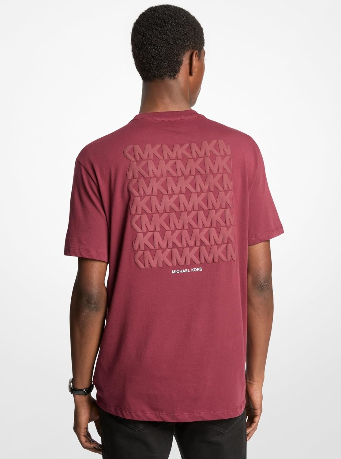 image:imageMichael Kors Mens Graphic TShirtMk Logo BoxOxblood