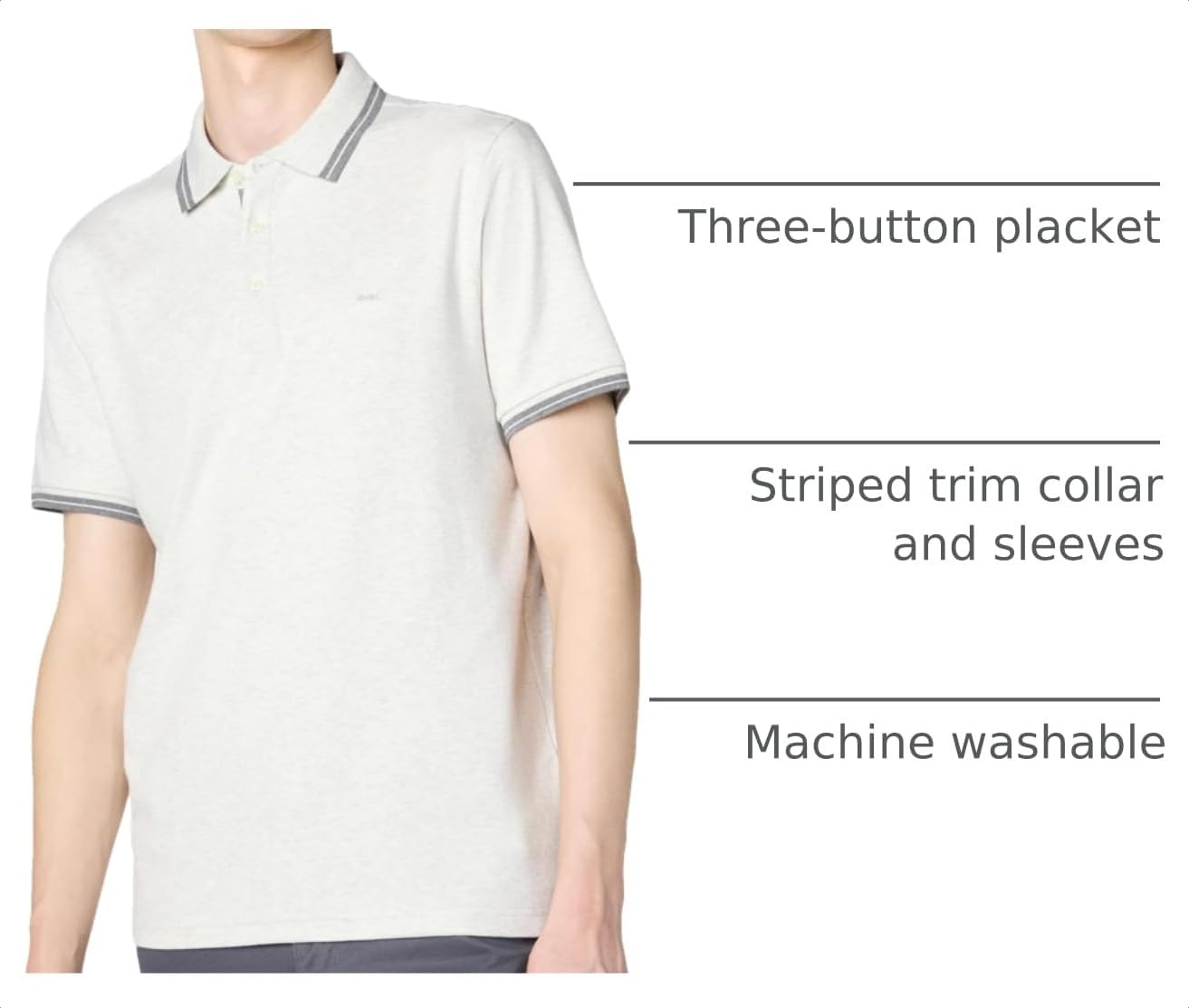 image:imageMichael Kors Mens Greenwich PoloSnow Heather