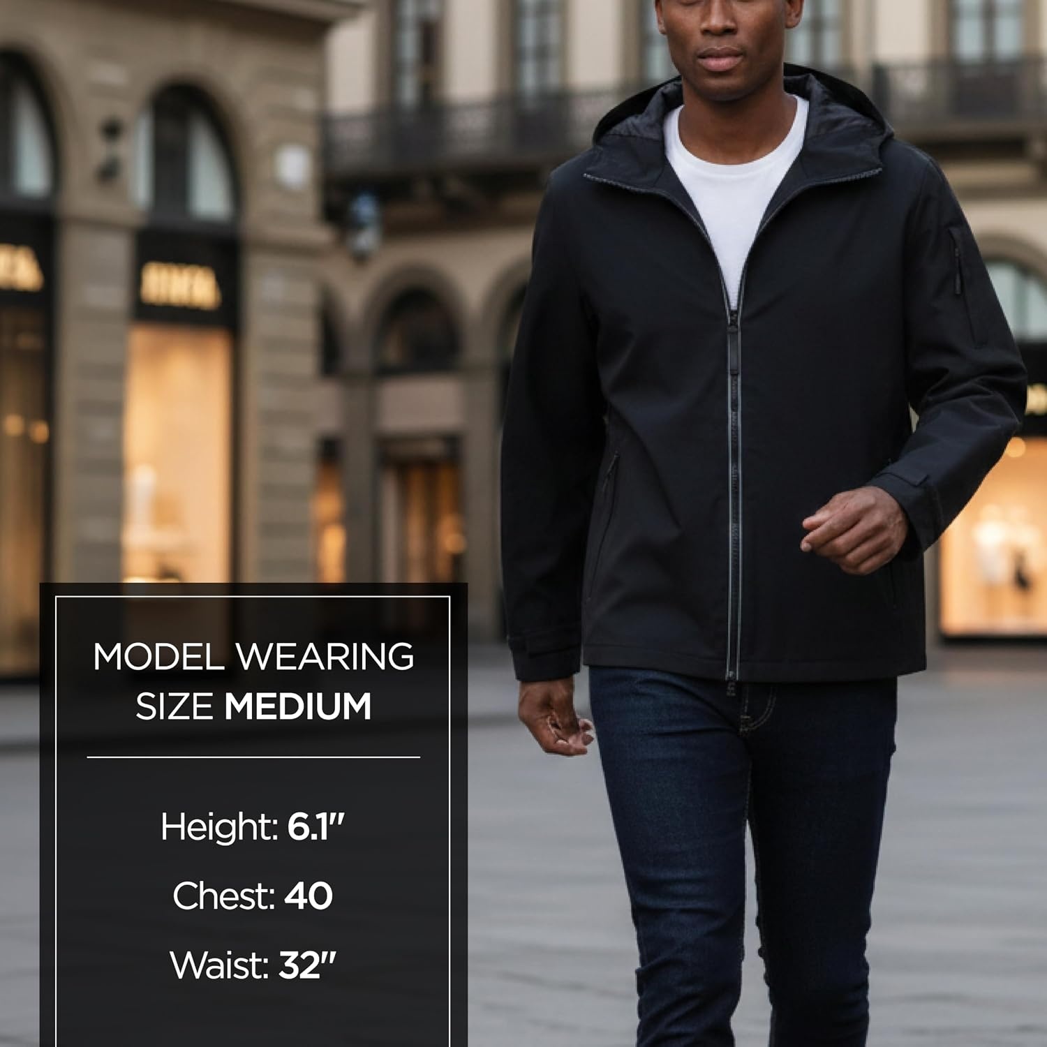 image:imageMichael Kors Mens Hooded Windbreaker Rain and Wind ResistantBlack