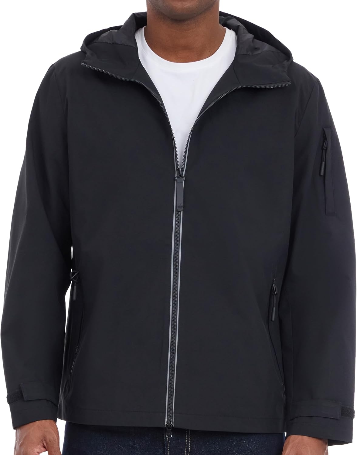 image:imageMichael Kors Mens Hooded Windbreaker Rain and Wind ResistantBlack