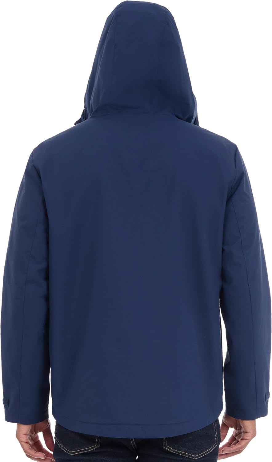 image:imageMichael Kors Mens Hooded Windbreaker Rain and Wind ResistantMidnight Blue