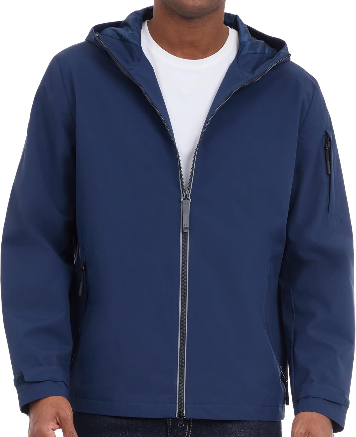 image:imageMichael Kors Mens Hooded Windbreaker Rain and Wind ResistantMidnight Blue