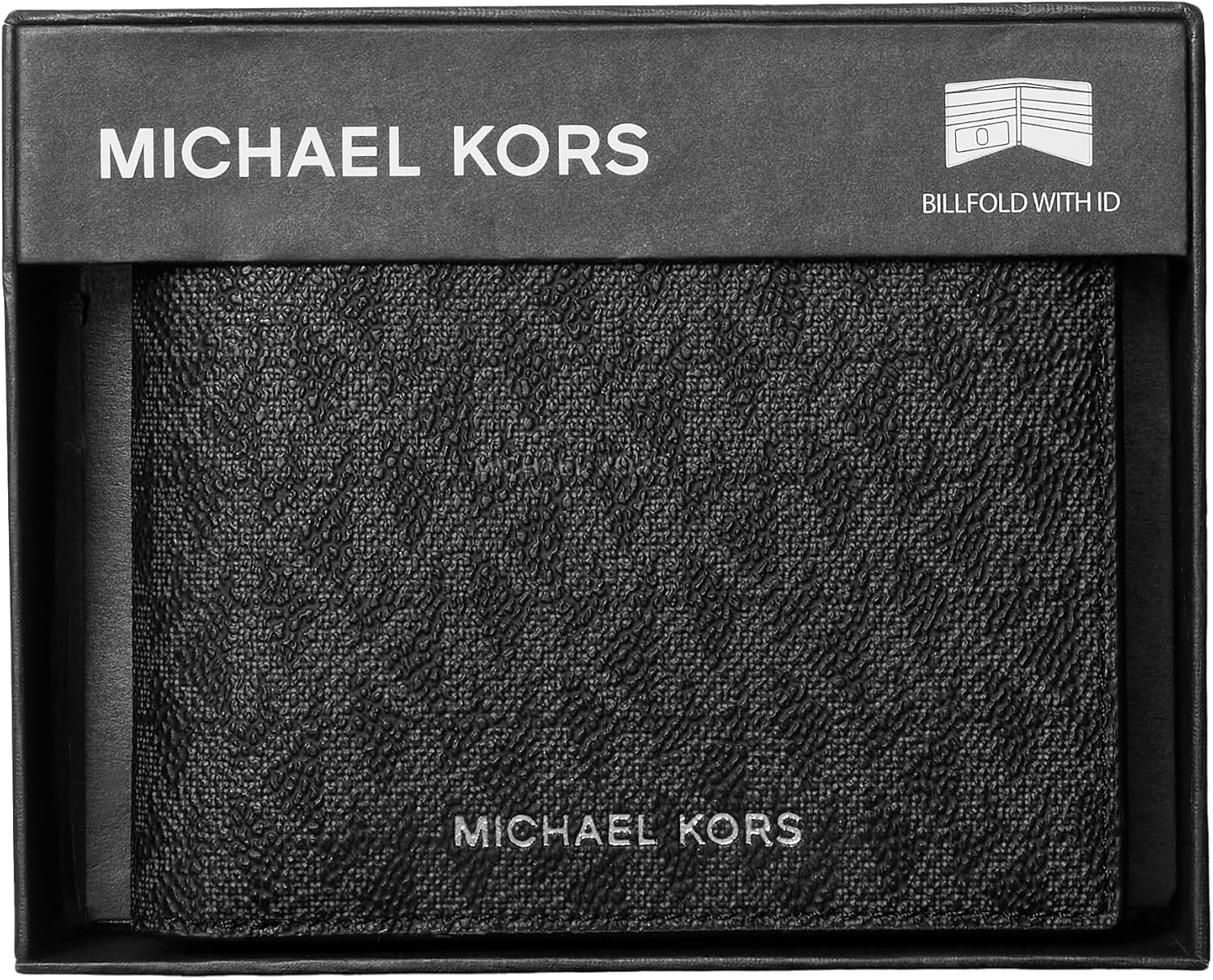 image:imageMichael Kors Mens Hudson Billfold with ID BirchBlack Signature