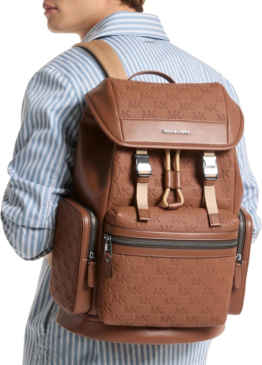 image:imageMichael Kors Mens Jet Set Triple Pocket BackpackMatte Pebble Emb Leather LuggageLuggage