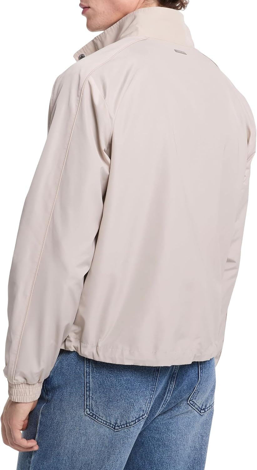 image:imageMichael Kors Mens Light Weight Nylon Mock Neck JacketDune