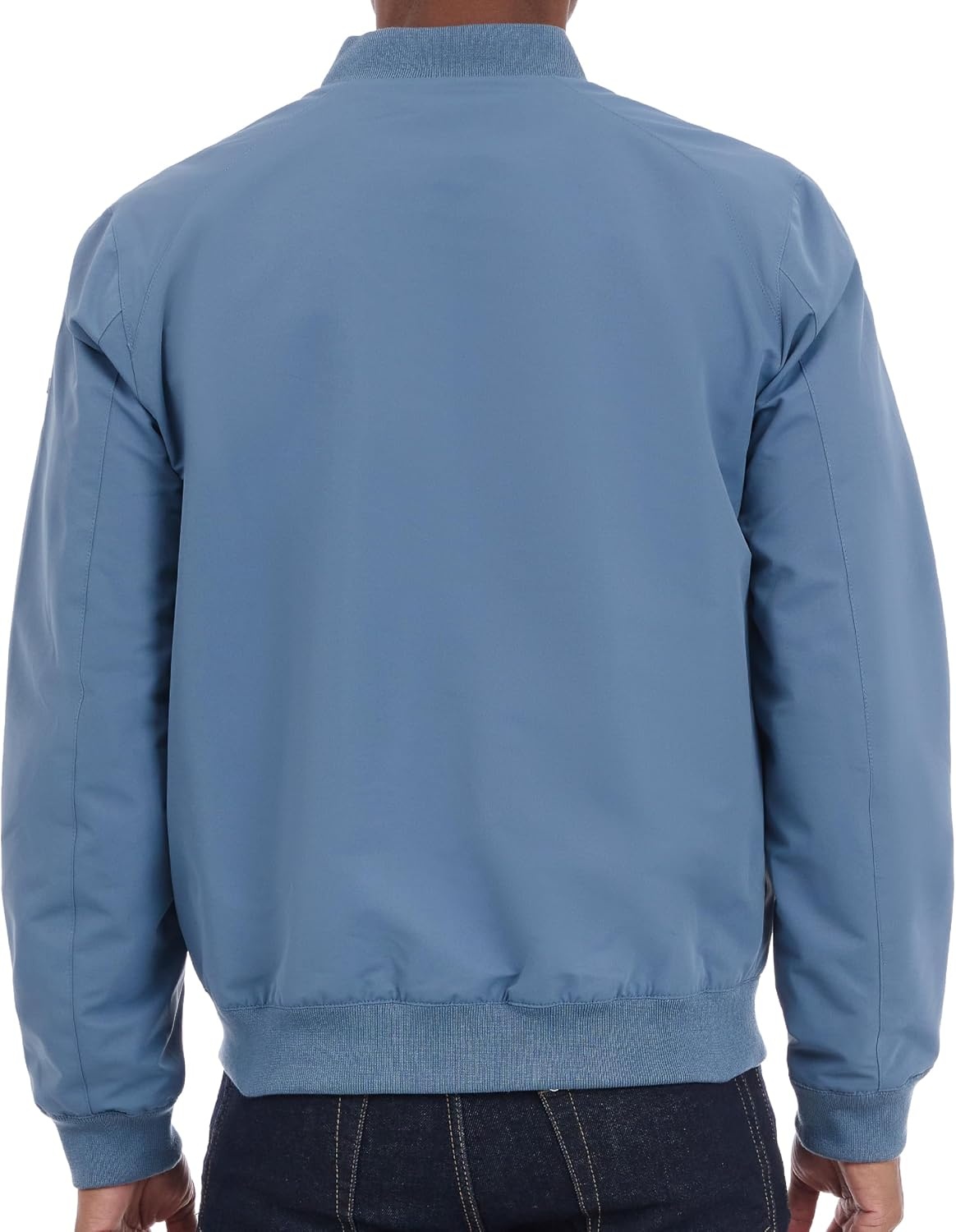 image:imageMichael Kors Mens Lightweight Bomber Jacket Wind and Water ResistantDark Chambray Blue