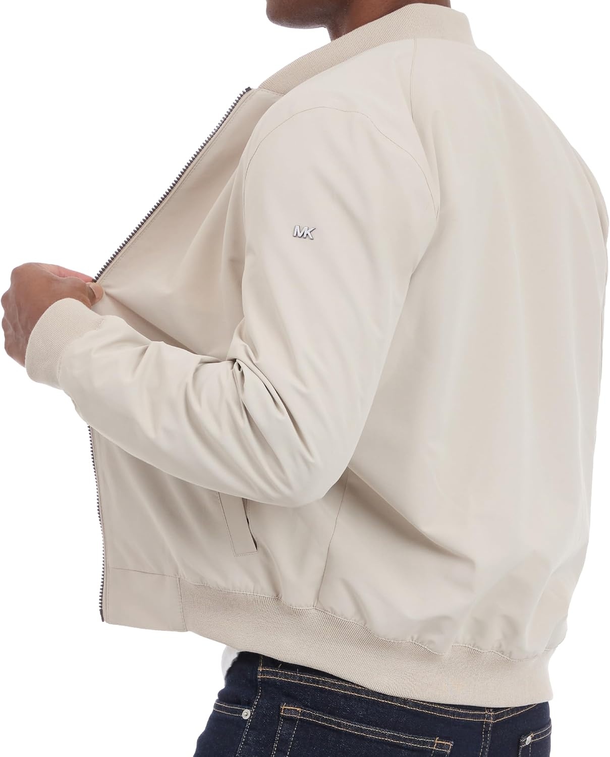 image:imageMichael Kors Mens Lightweight Bomber Jacket Wind and Water ResistantDune