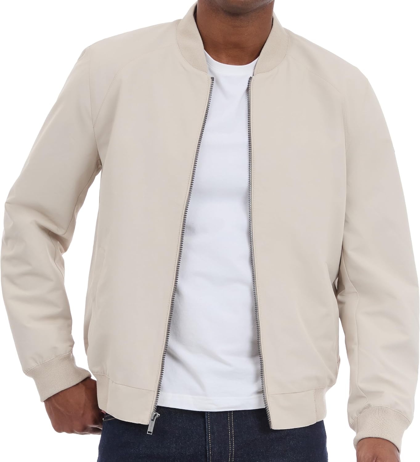 image:imageMichael Kors Mens Lightweight Bomber Jacket Wind and Water ResistantDune
