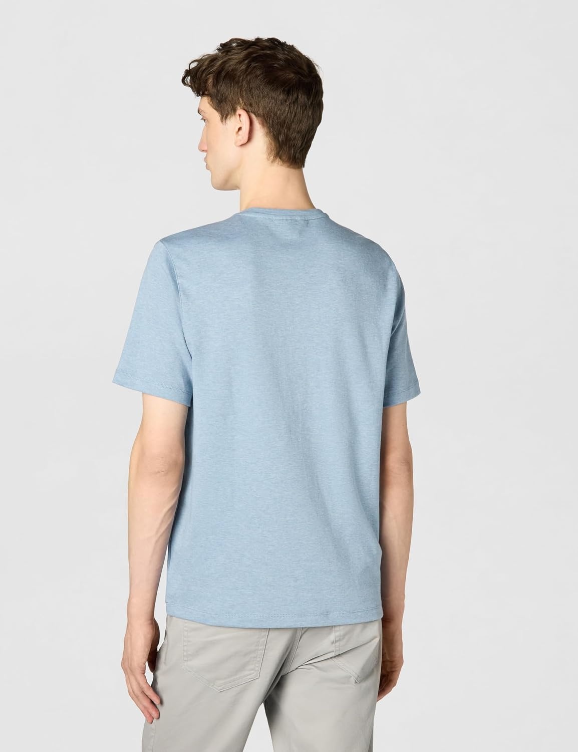 image:imageMichael Kors Mens Liquid Jersey Mk VNeck TShirtChambray Heather