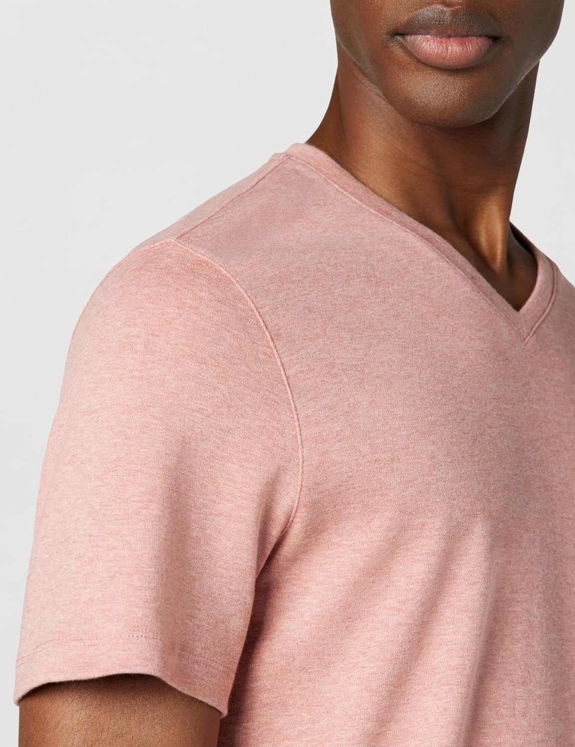 image:imageMichael Kors Mens Liquid Jersey Mk VNeck TShirtDusty Rose Heather