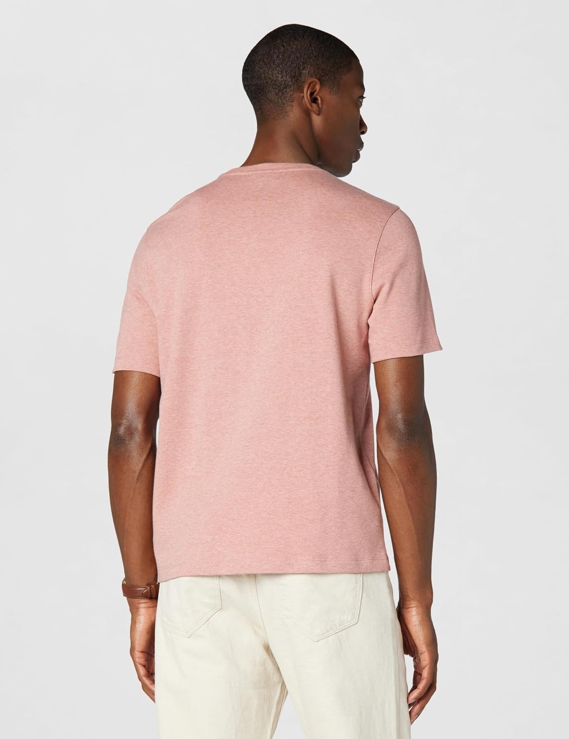 image:imageMichael Kors Mens Liquid Jersey Mk VNeck TShirtDusty Rose Heather