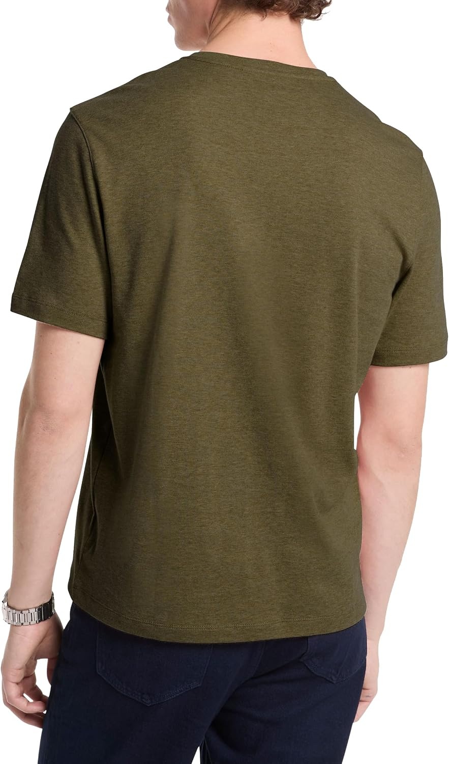 image:imageMichael Kors Mens Liquid Jersey Mk VNeck TShirtSage Olive Heather