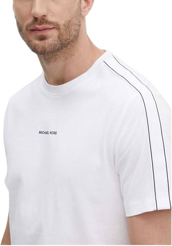 image:imageMichael Kors Mens Logo Tape TeeWhite