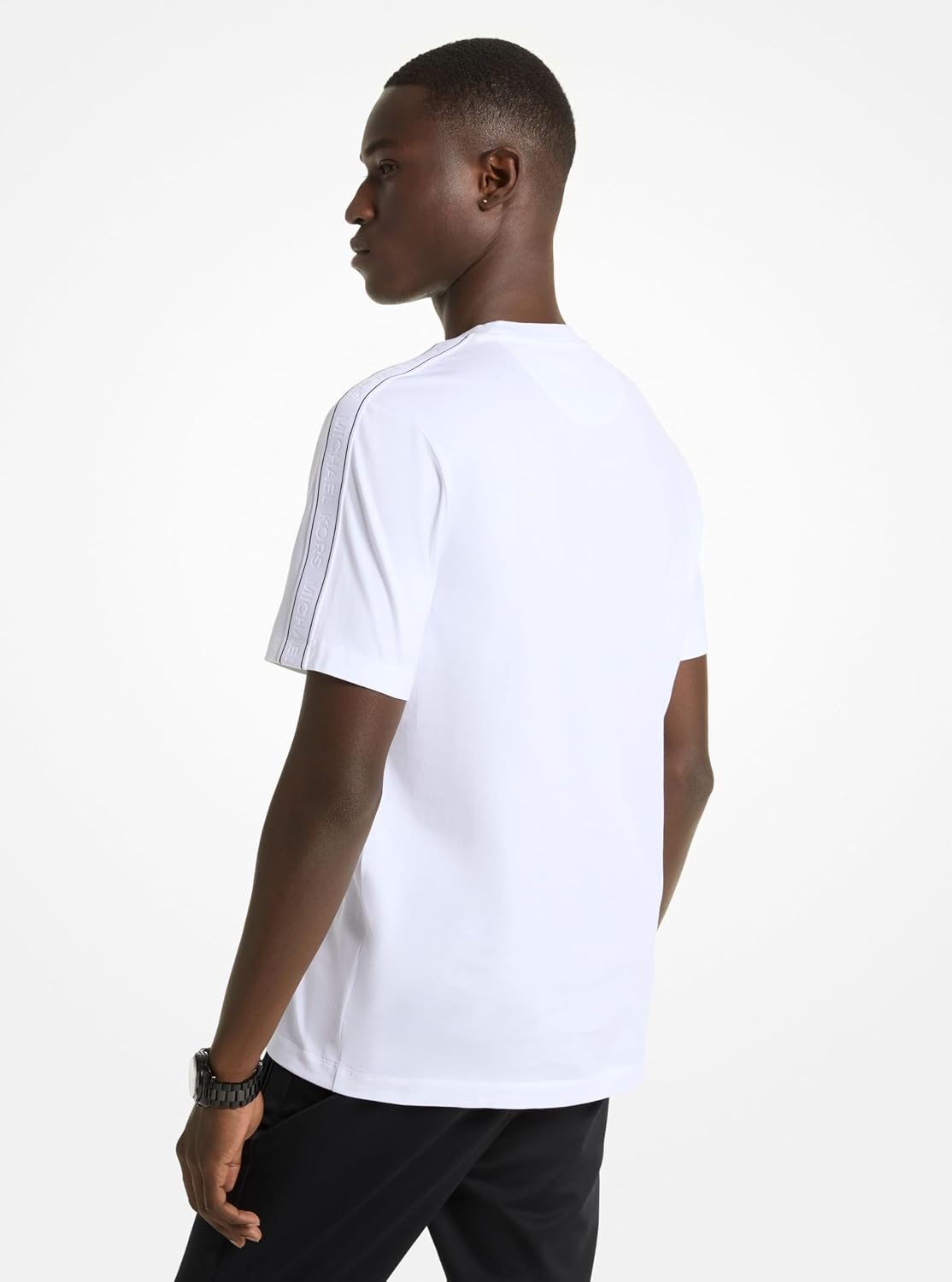 image:imageMichael Kors Mens Logo Tape TeeWhite