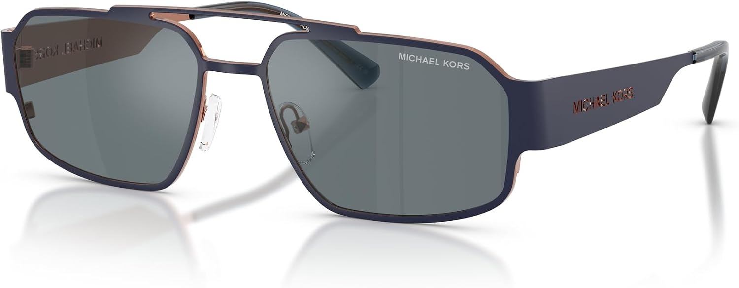 image:imageMichael Kors Mens MK1182 Cape Town Rectangular Sunglasses Navy MatteGrey Monochromatic 58 mm