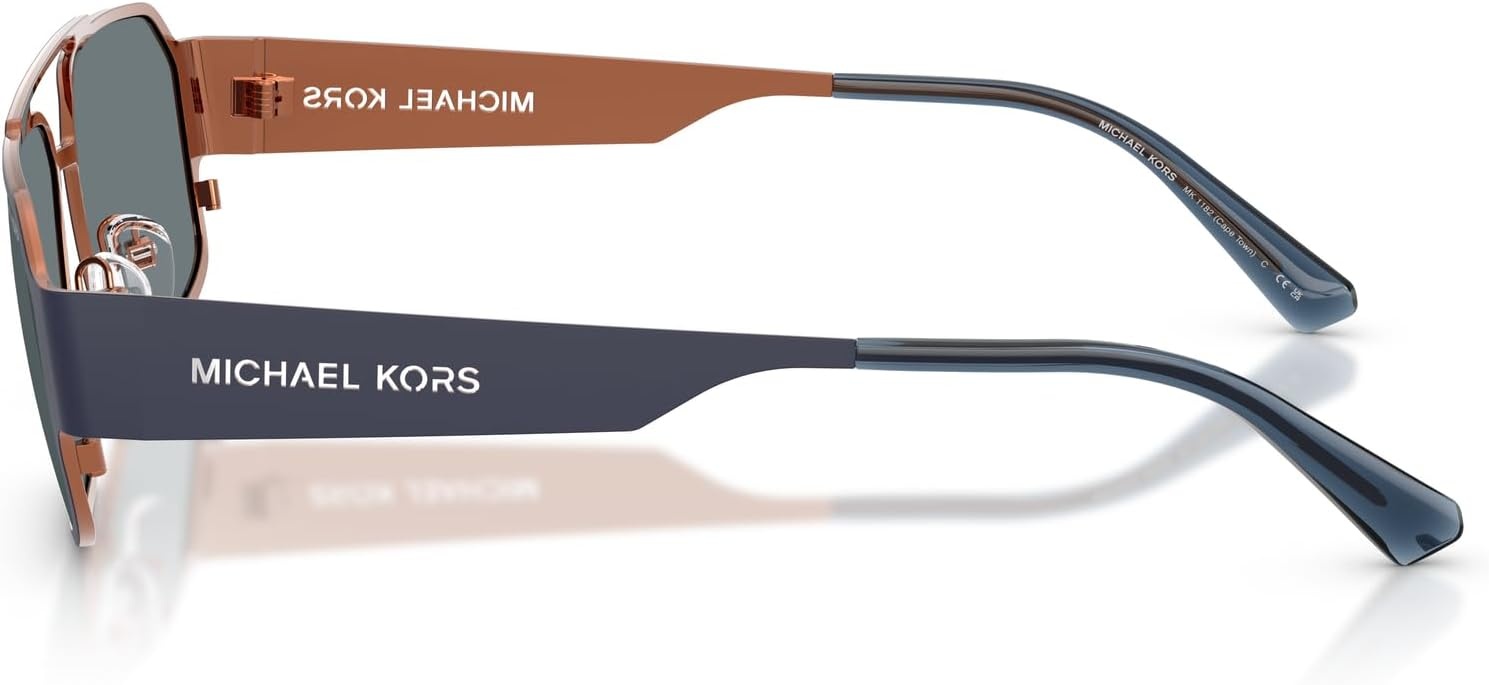 image:imageMichael Kors Mens MK1182 Cape Town Rectangular Sunglasses Navy MatteGrey Monochromatic 58 mm