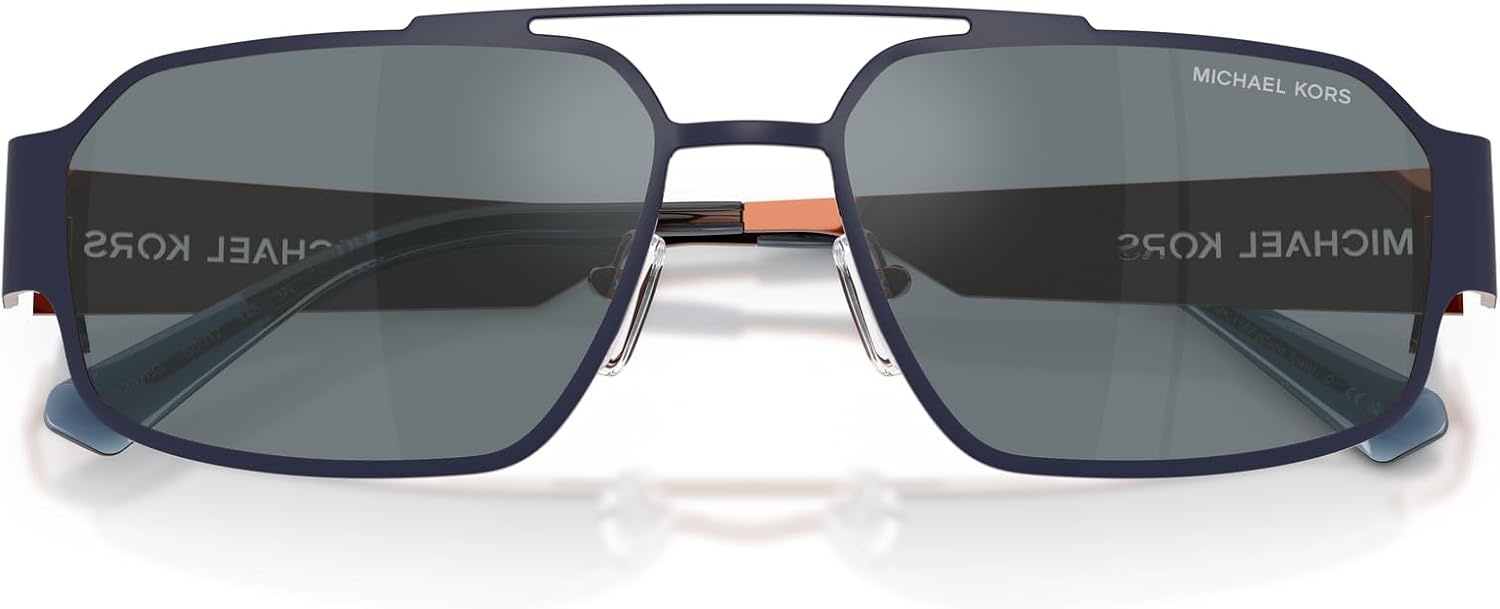 image:imageMichael Kors Mens MK1182 Cape Town Rectangular Sunglasses Navy MatteGrey Monochromatic 58 mm