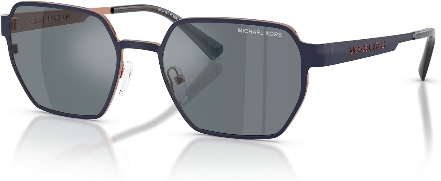 image:imageMichael Kors Mens MK1183 Madagascar Hexagonal Sunglasses Navy MatteGrey Monochromatic 55 mm
