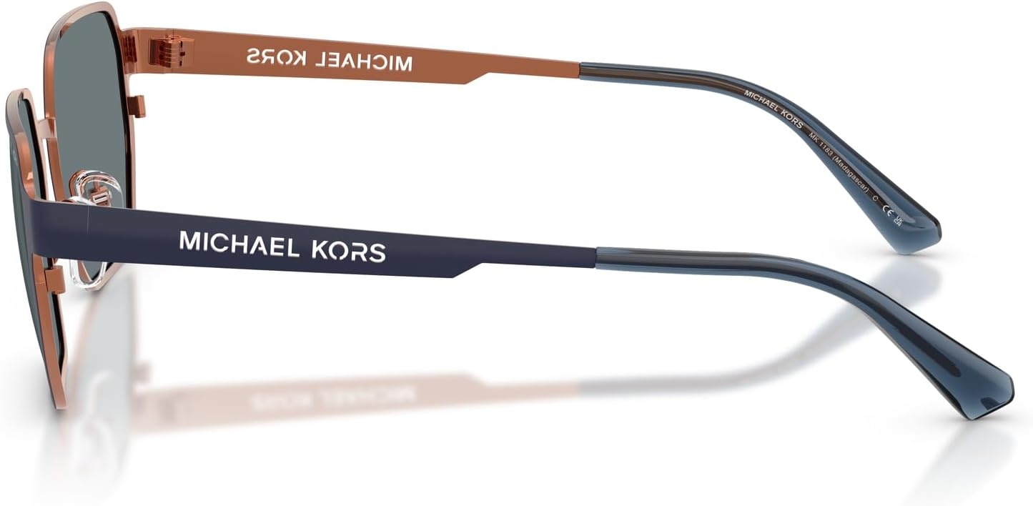 image:imageMichael Kors Mens MK1183 Madagascar Hexagonal Sunglasses Navy MatteGrey Monochromatic 55 mm