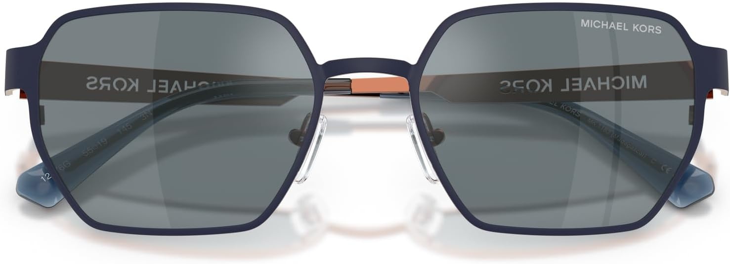 image:imageMichael Kors Mens MK1183 Madagascar Hexagonal Sunglasses Navy MatteGrey Monochromatic 55 mm