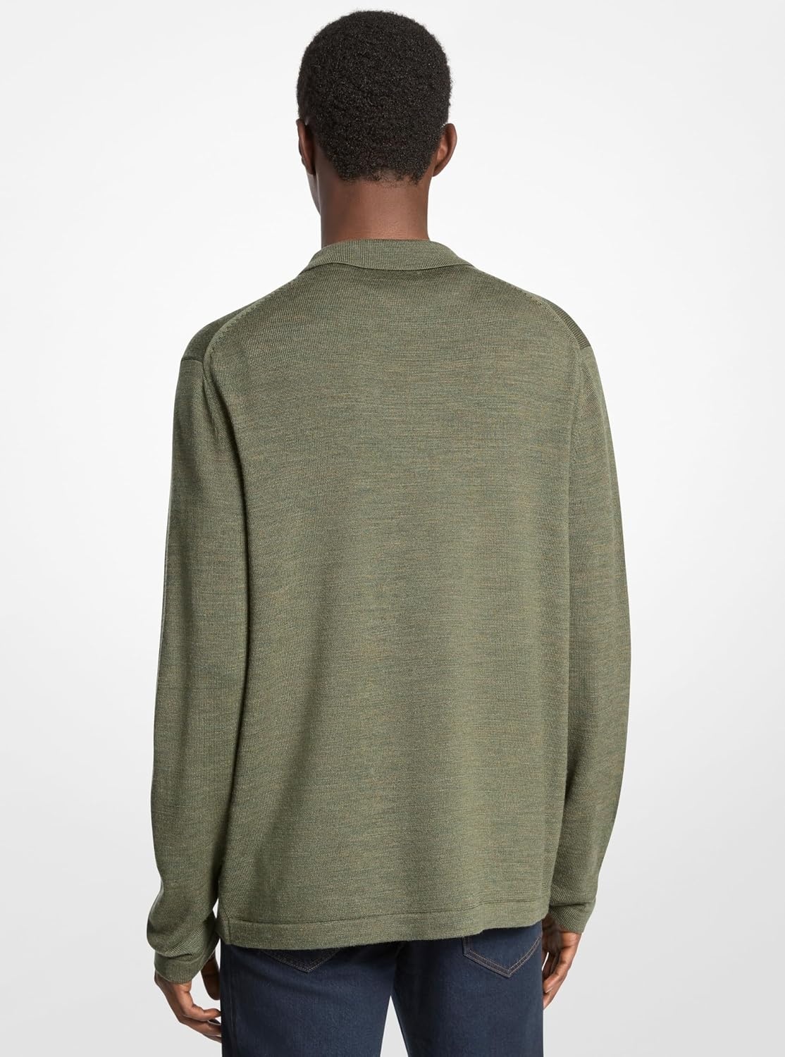 image:imageMichael Kors Mens Merino Button Front Cardigan SweaterIvy Melange