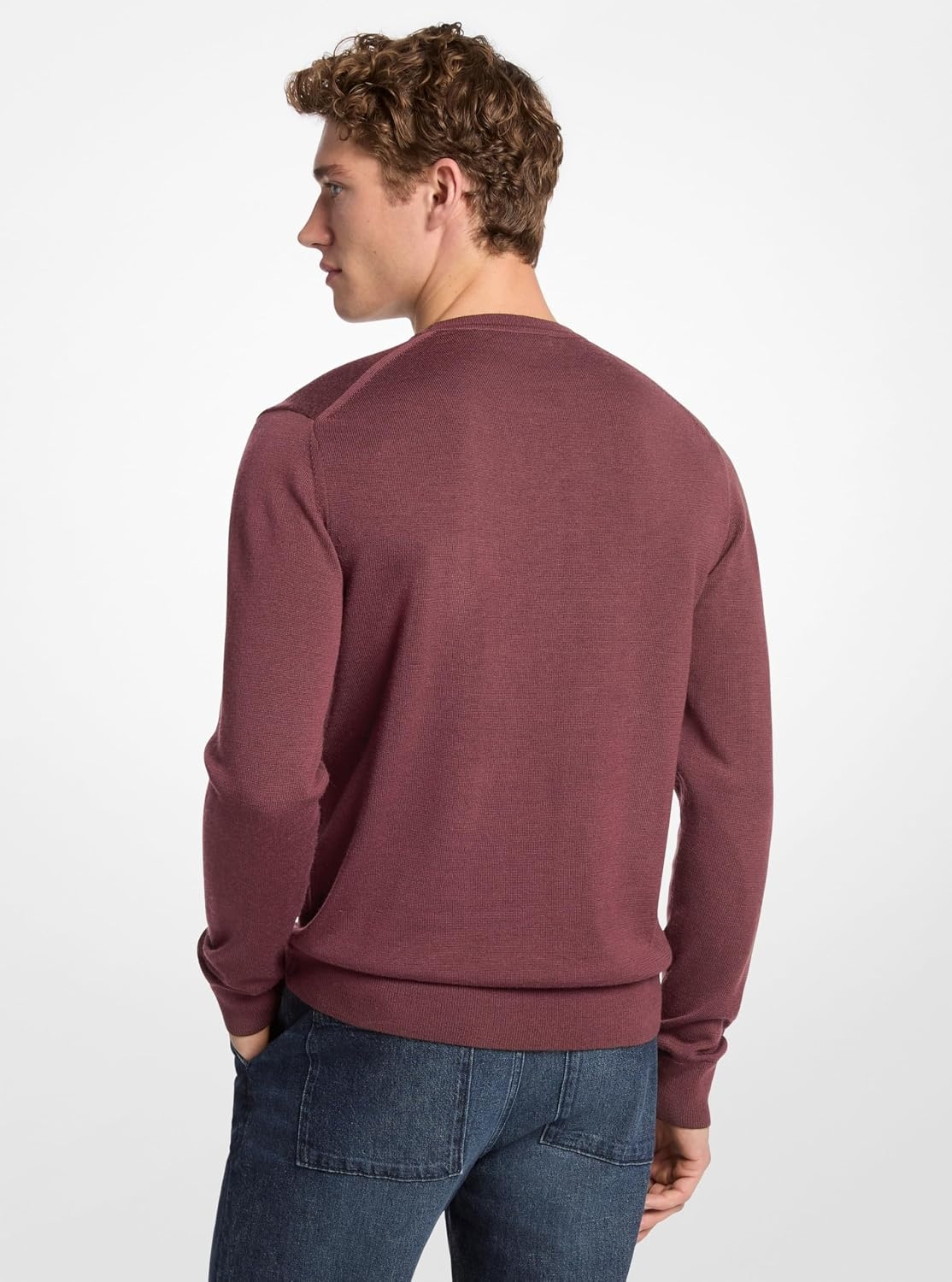 image:imageMichael Kors Mens Merino Crewneck SweaterOxblood