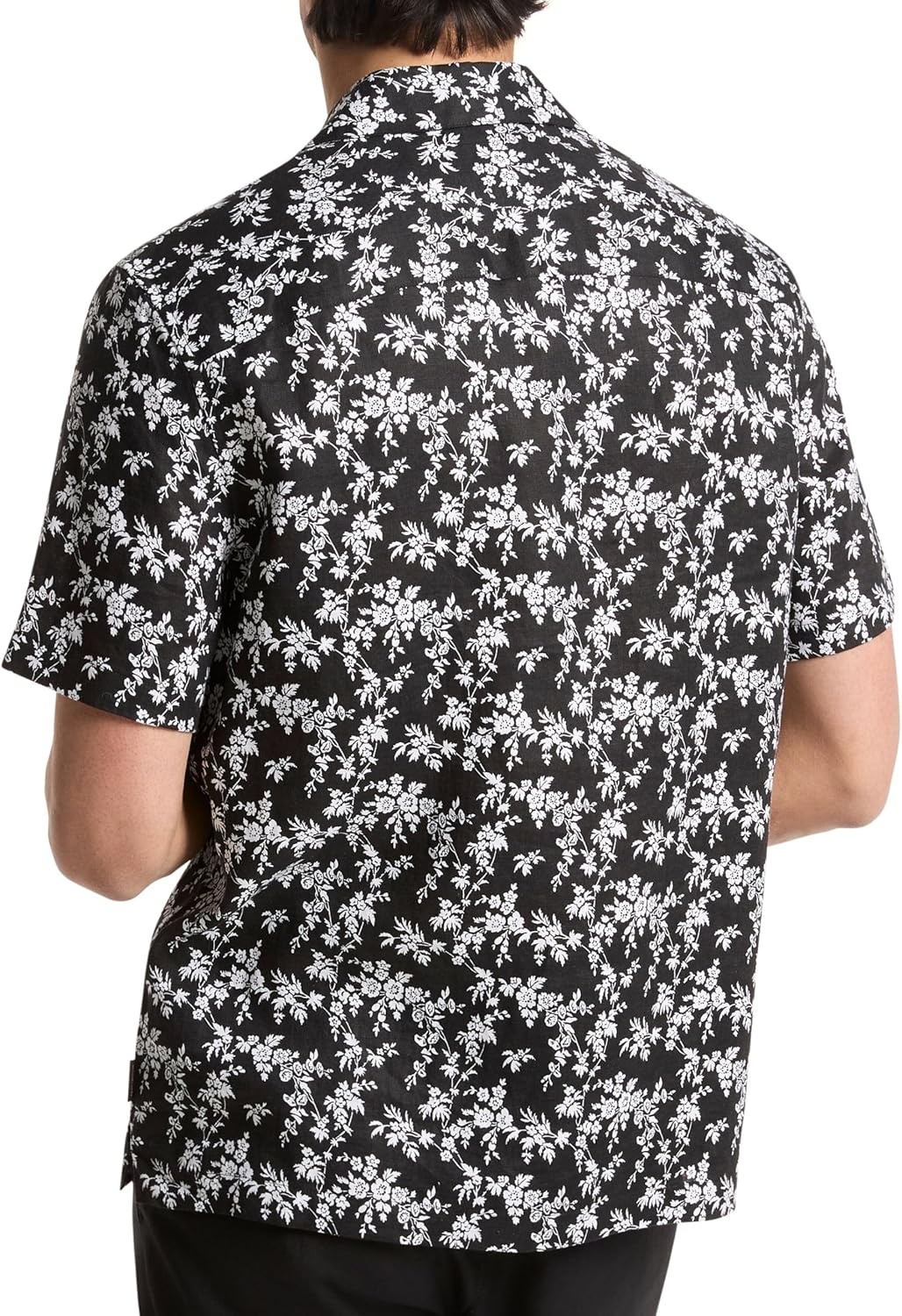 image:imageMichael Kors Mens Short Sleeve Floral Camp ShirtBlack