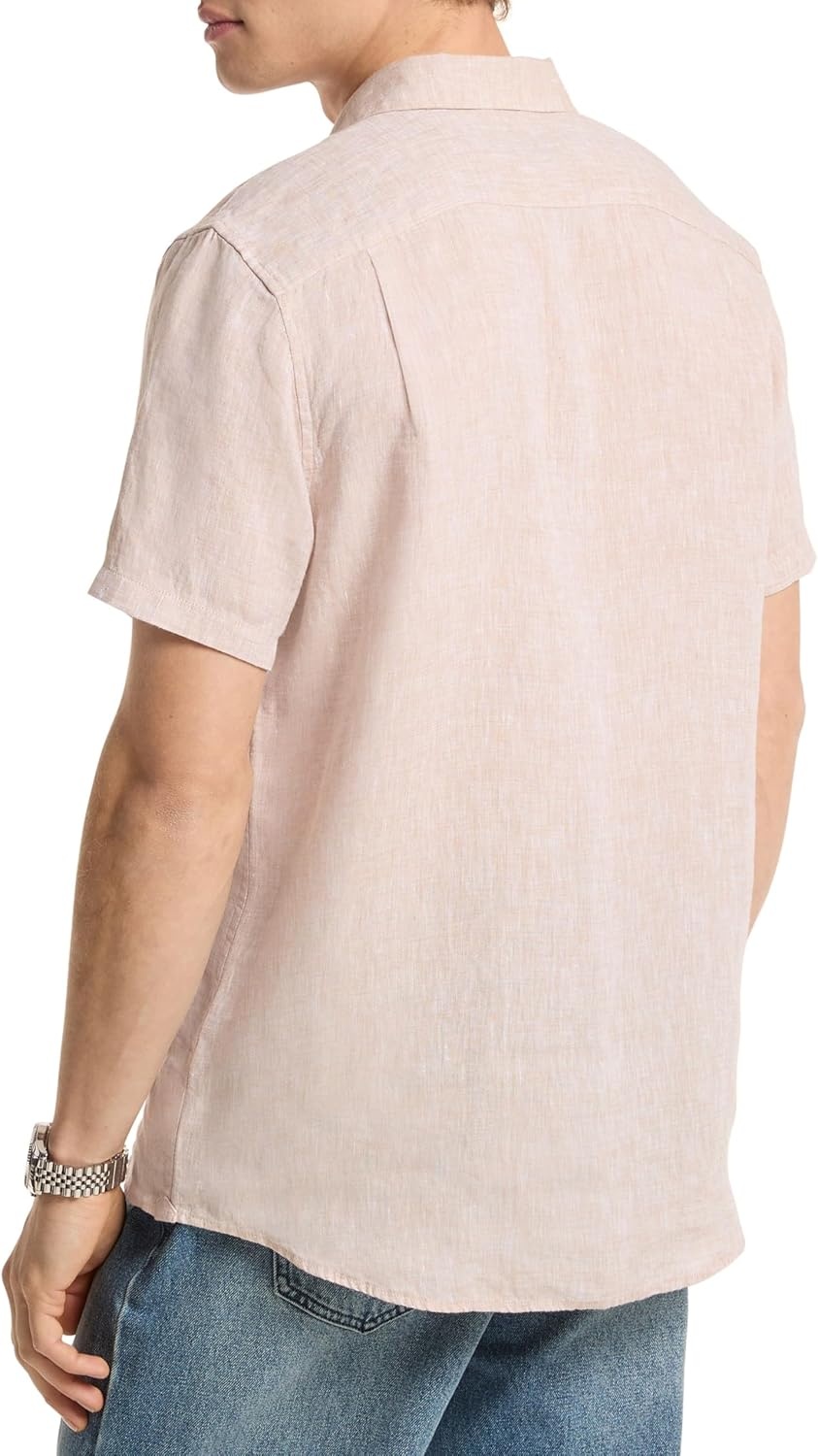 image:imageMichael Kors Mens Short Sleeve Linen Classic FitKhaki