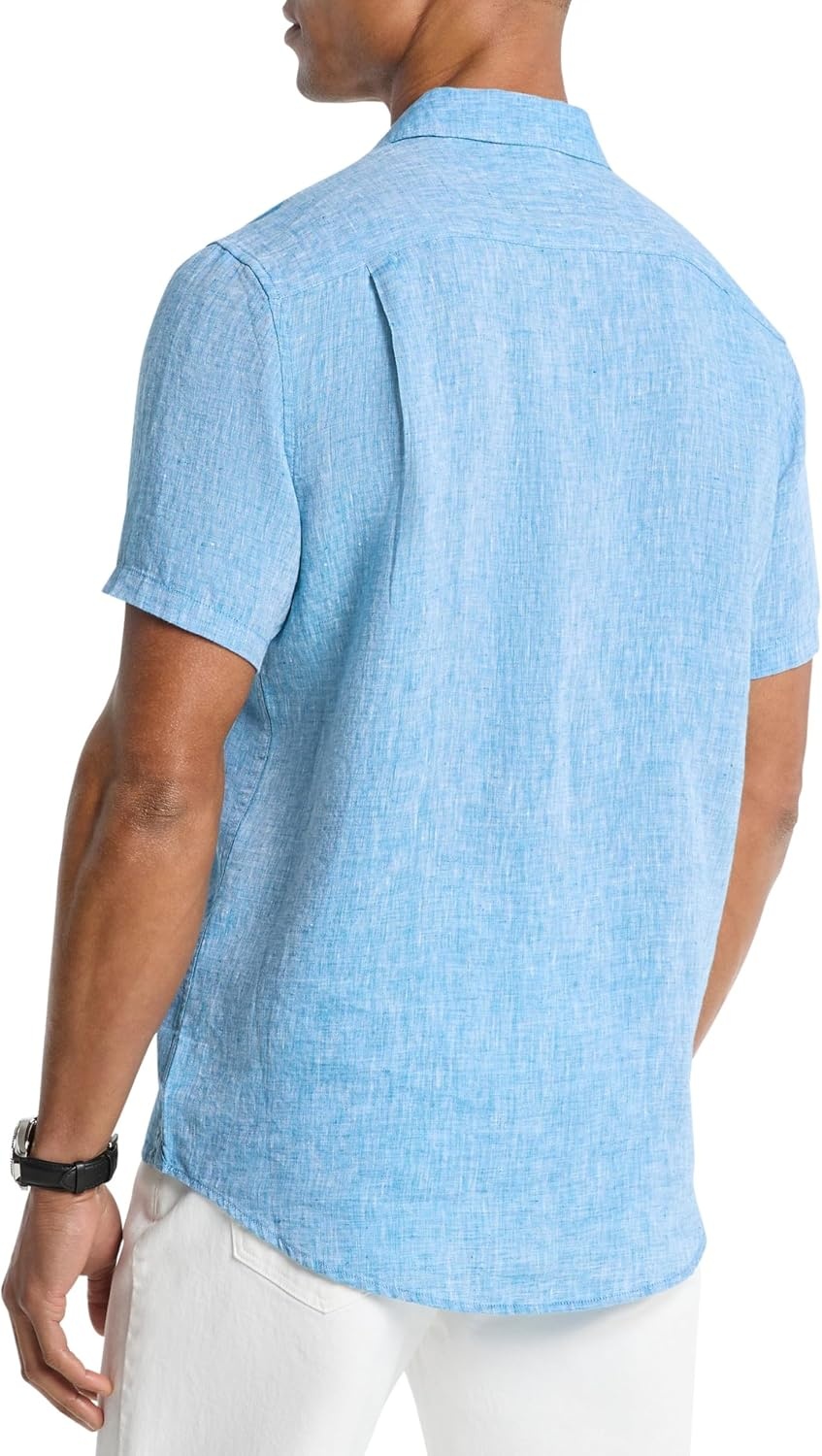 image:imageMichael Kors Mens Short Sleeve Linen Classic FitTurquoise