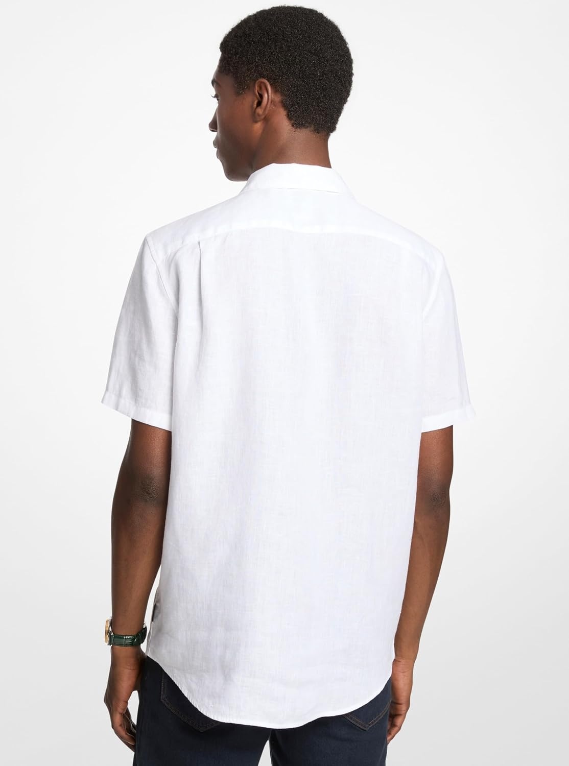 image:imageMichael Kors Mens Short Sleeve Linen Classic FitWhite