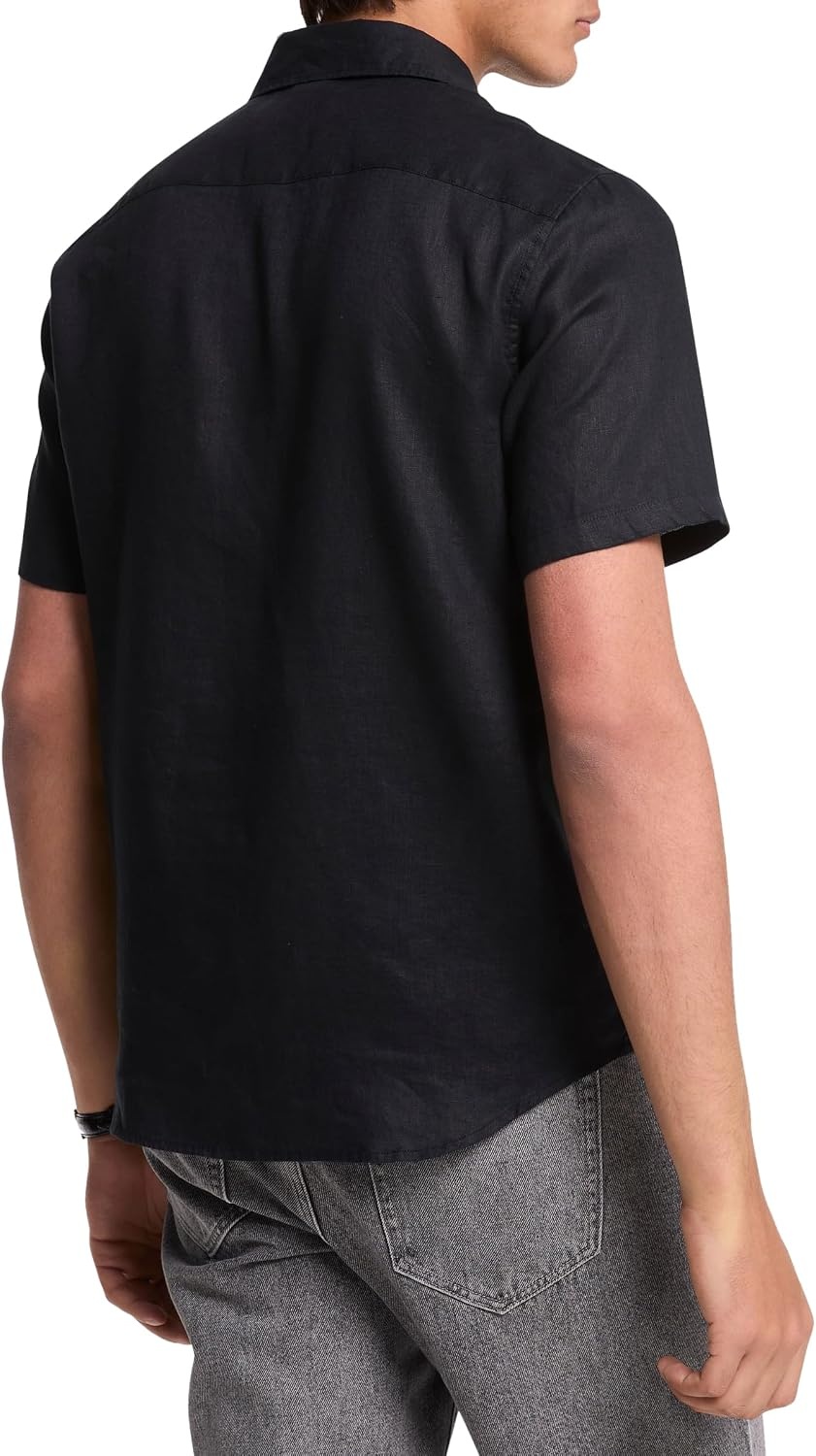image:imageMichael Kors Mens Short Sleeve Linen ShirtBlack