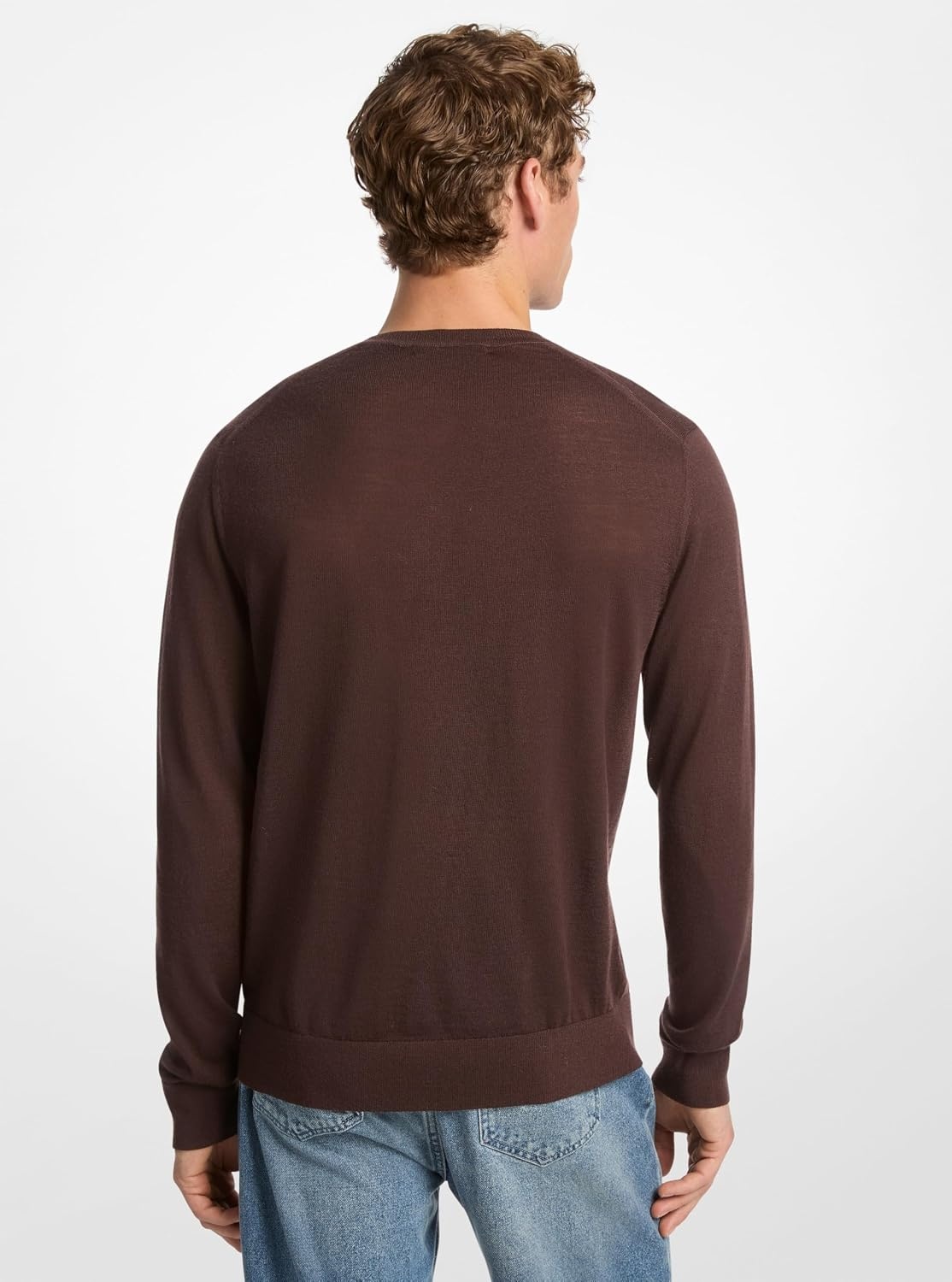 image:imageMichael Kors Mens Short Sleeve Merino Crewneck TShirtChocolate