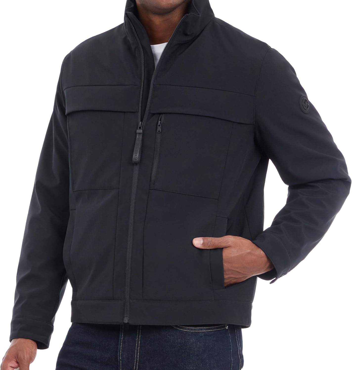 image:imageMichael Kors Mens Soft Shell Jacket Wind and Water Resistant CoatBlack