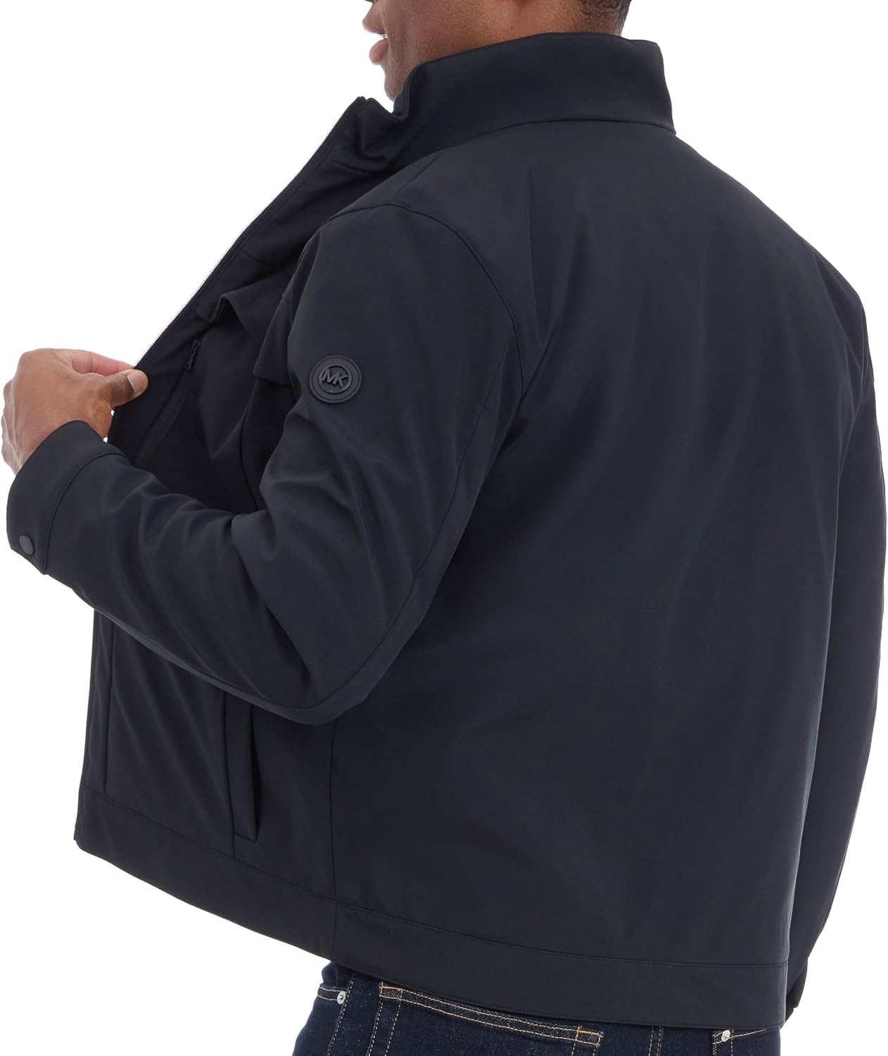 image:imageMichael Kors Mens Soft Shell Jacket Wind and Water Resistant CoatBlack