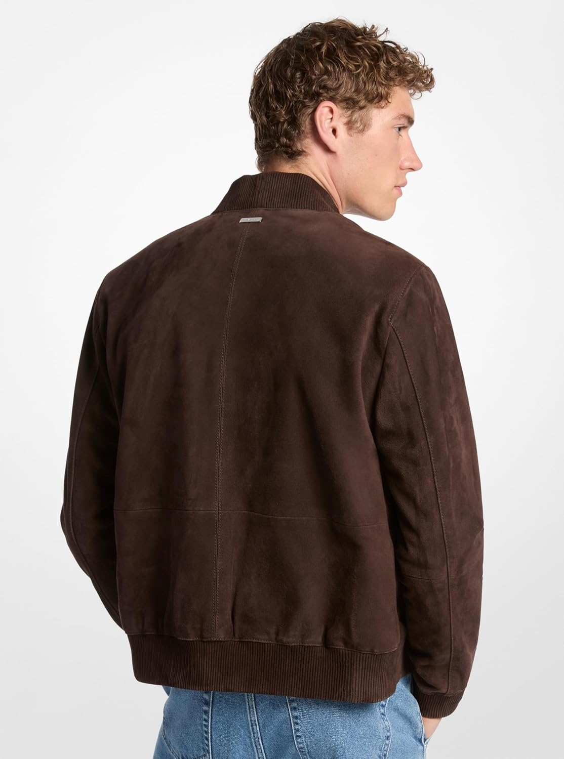 image:imageMichael Kors Mens Suede Bomber JacketChocolate