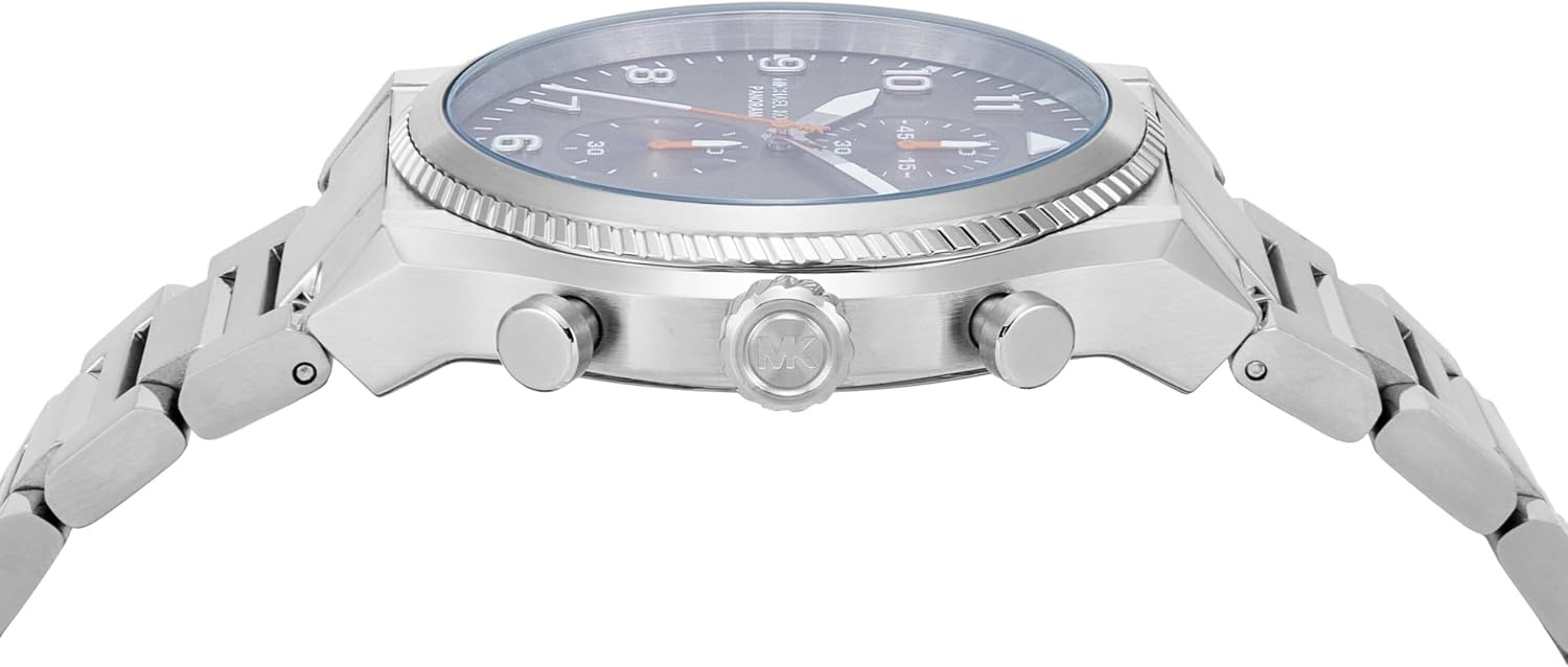 image:imageMichael Kors Panorama Mens Watch Stainless Steel Watch for Men with Steel or Leather BandSilver Bracelet