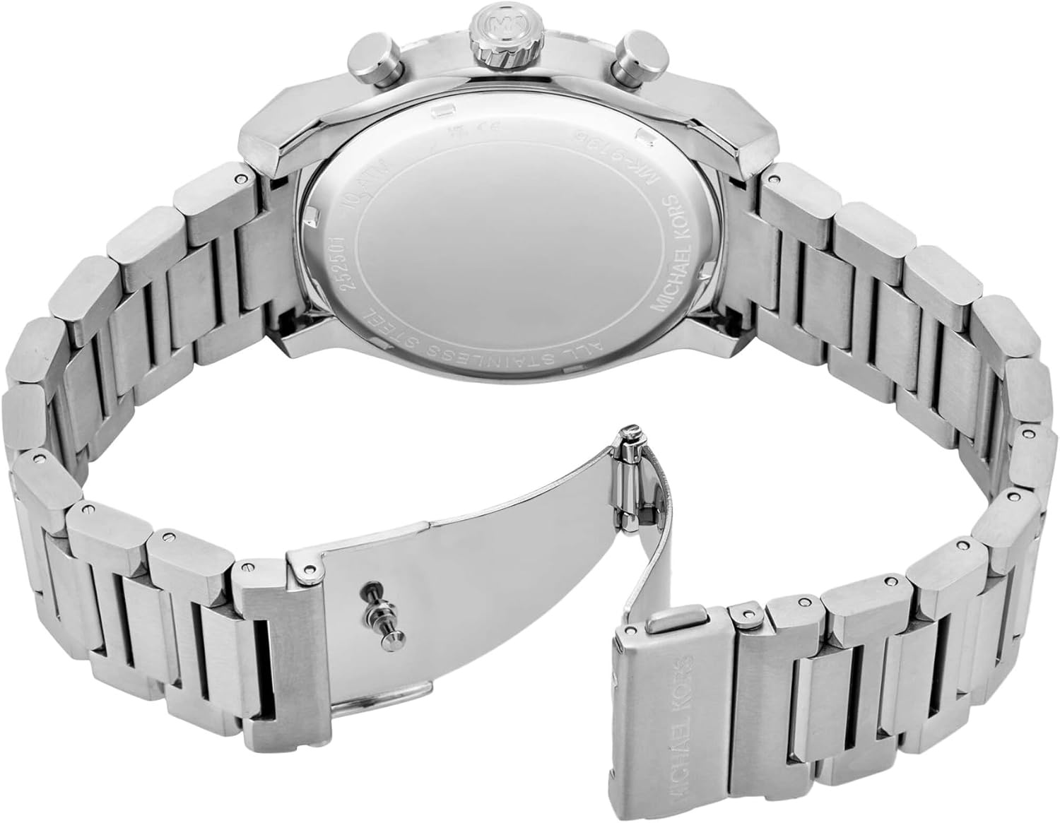 image:imageMichael Kors Panorama Mens Watch Stainless Steel Watch for Men with Steel or Leather BandSilver Bracelet