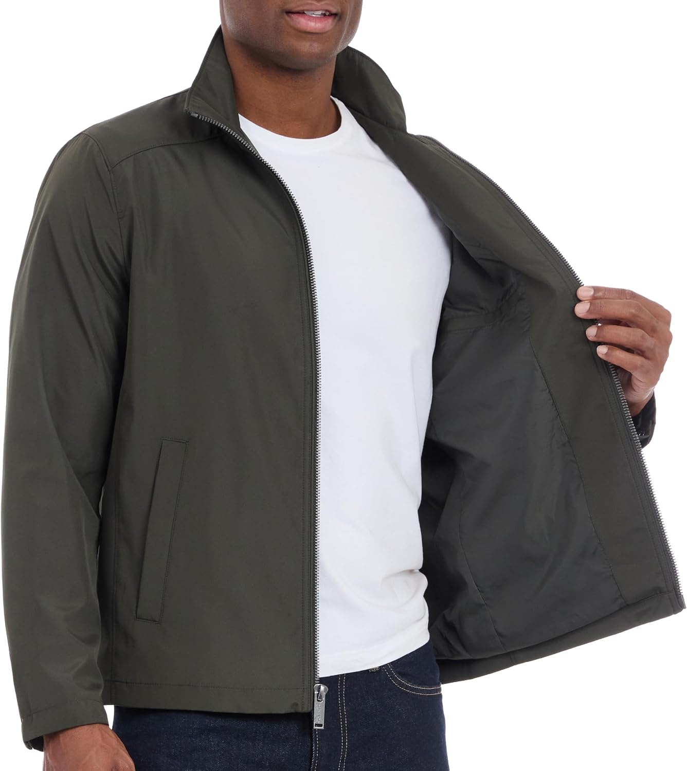 image:imageMichael Kors Reinforced Polyester Jacket Wind and Water ResistantDark Olive Green