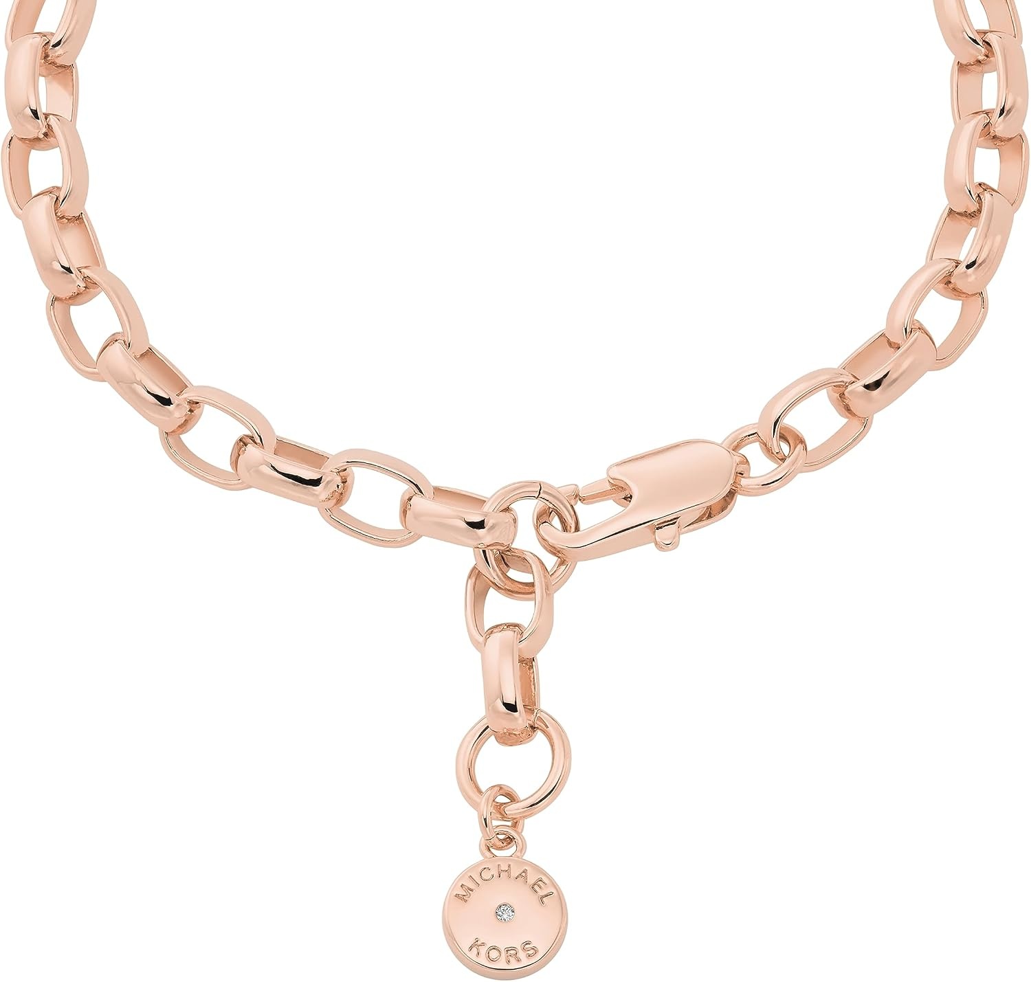 image:imageMichael Kors Rose GoldTone Bracelet for Women Bracelets Jewelry for WomenHeart Logo Chain
