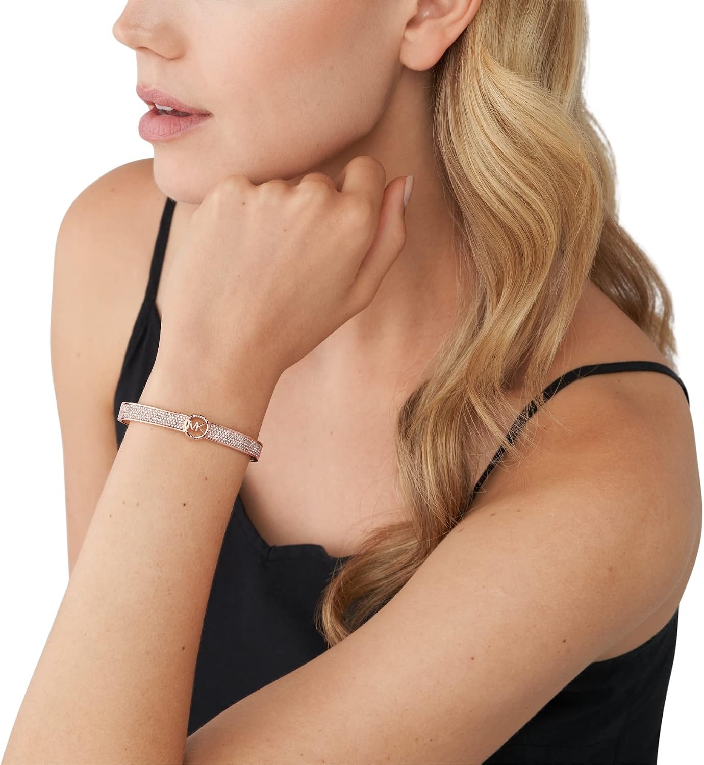 image:imageMichael Kors Rose GoldTone Bracelet for Women Bracelets Jewelry for WomenRoseTone Glitz