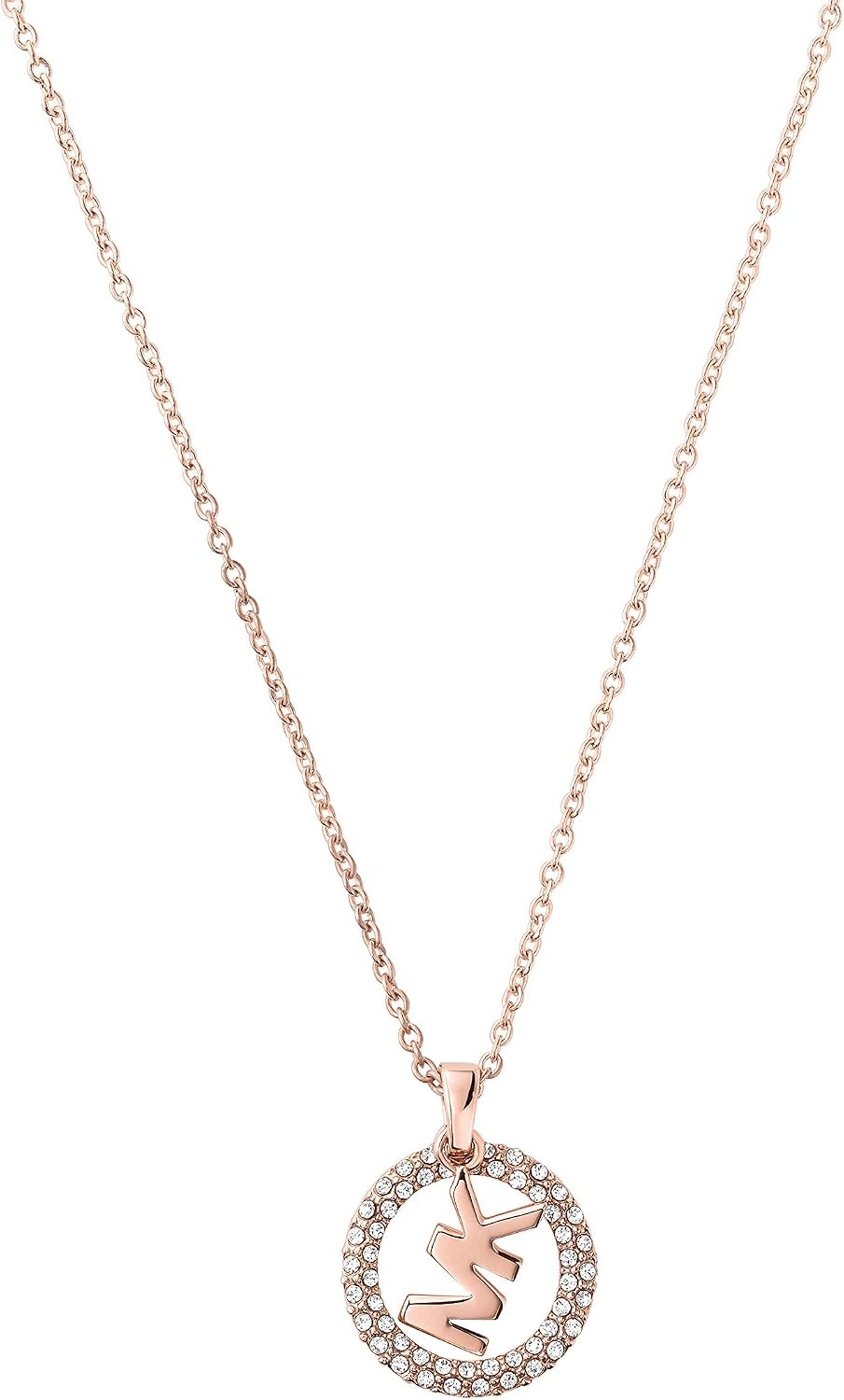 image:imageMichael Kors Rose GoldTone Necklace for Women Necklaces for Women Jewelry for WomenRose Gold Circle Logo