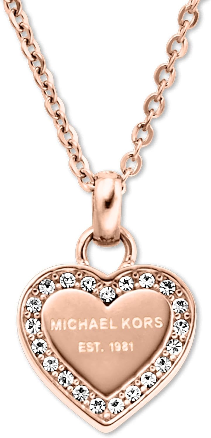 image:imageMichael Kors Rose GoldTone Necklace for Women Necklaces for Women Jewelry for WomenRose Gold Heart Glitz