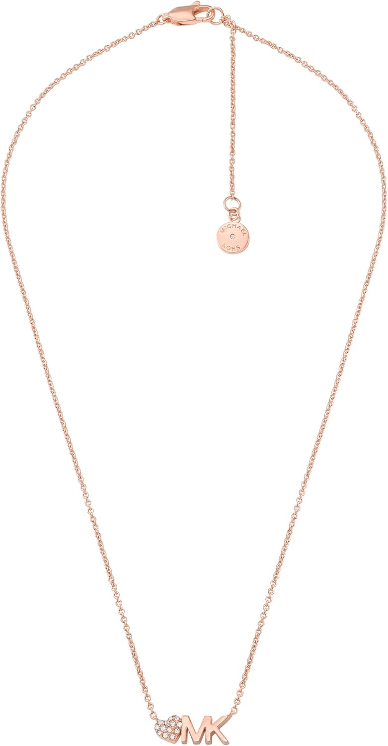 image:imageMichael Kors Rose GoldTone Necklace for Women Necklaces for Women Jewelry for WomenRose MK Heart