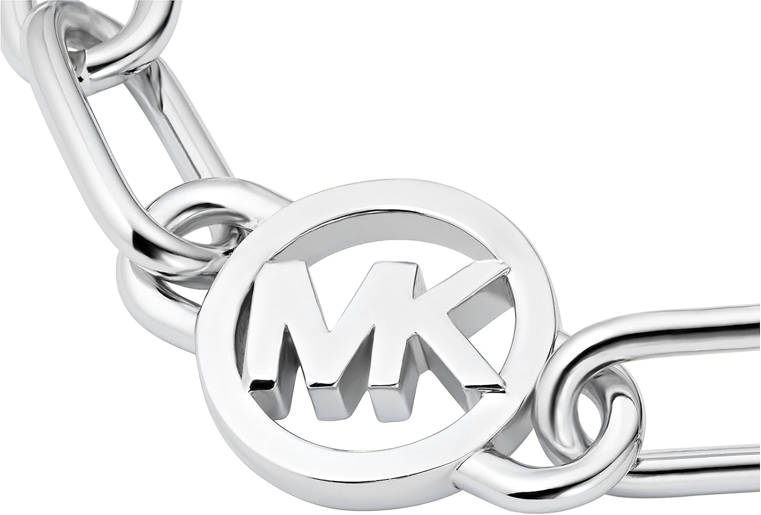 image:imageMichael Kors SilverTone Bracelet for Women Bracelets Jewelry for WomenCircle Logo Link Chain