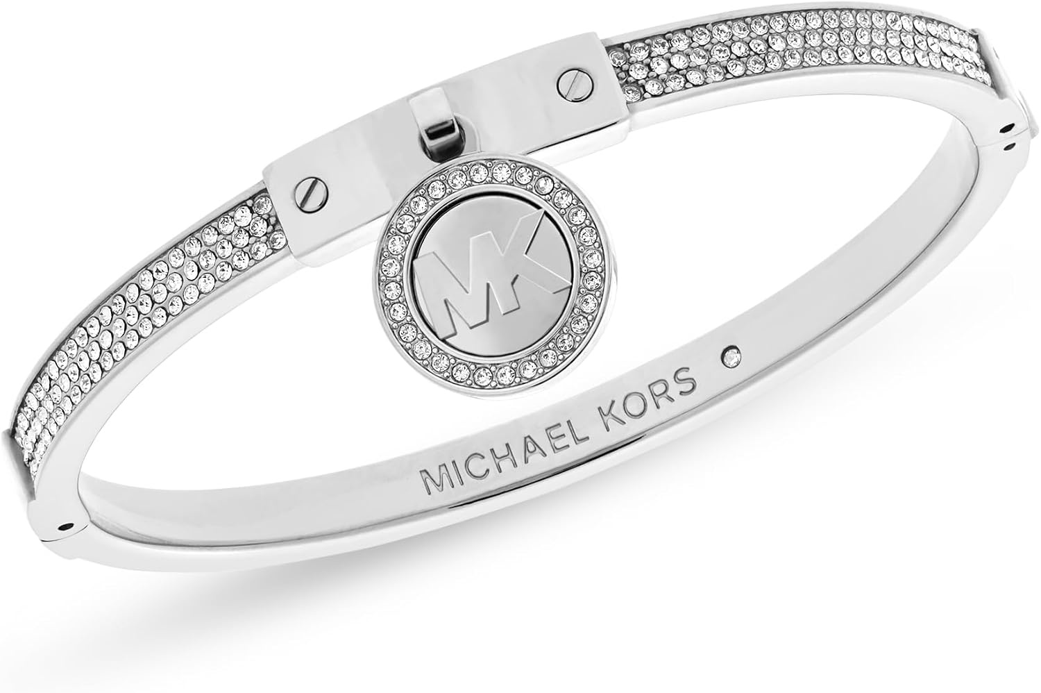image:imageMichael Kors SilverTone Bracelet for Women Bracelets Jewelry for WomenPav Logo Hinge