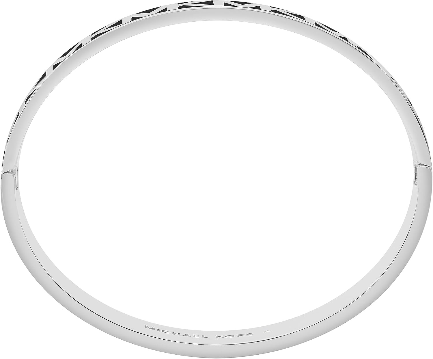 image:imageMichael Kors SilverTone Bracelet for Women Bracelets Jewelry for WomenSilverBlack MK Bangle
