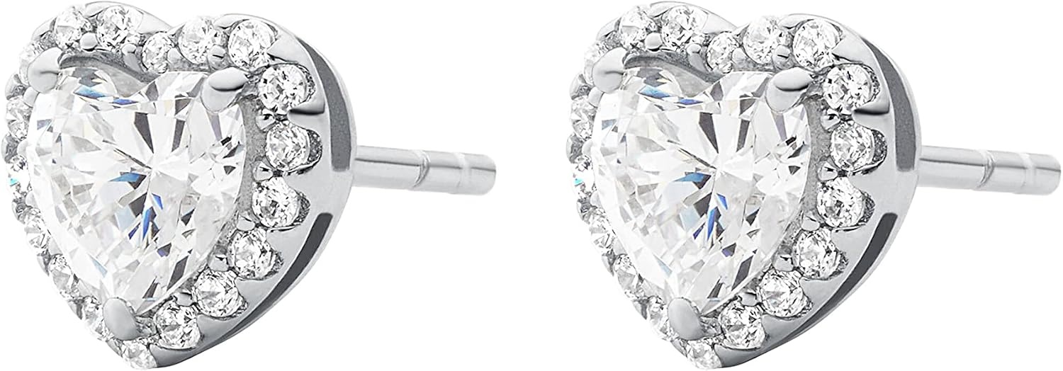image:imageMichael Kors SilverTone Stud Earrings or Drop Earrings for Women Sterling Silver Earrings Jewelry for WomenHeart Pav