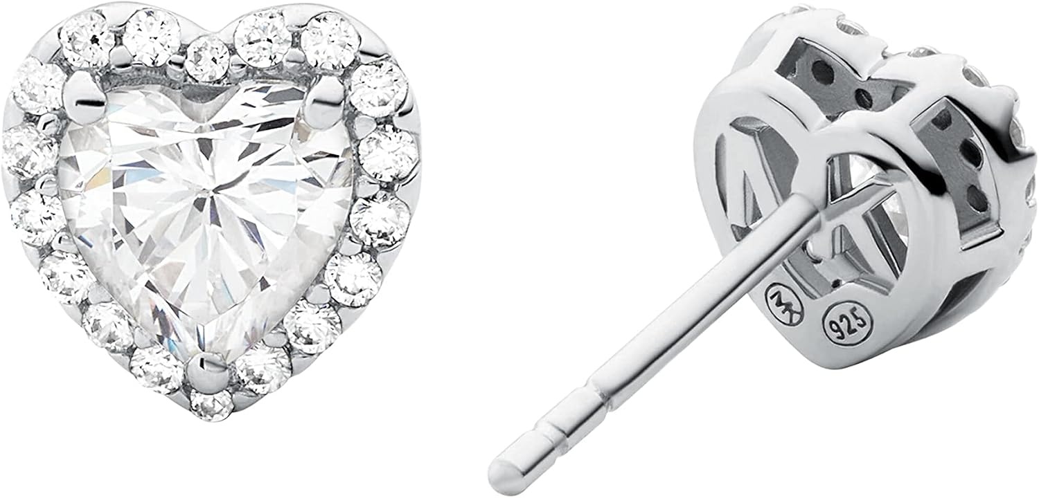 image:imageMichael Kors SilverTone Stud Earrings or Drop Earrings for Women Sterling Silver Earrings Jewelry for WomenHeart Pav