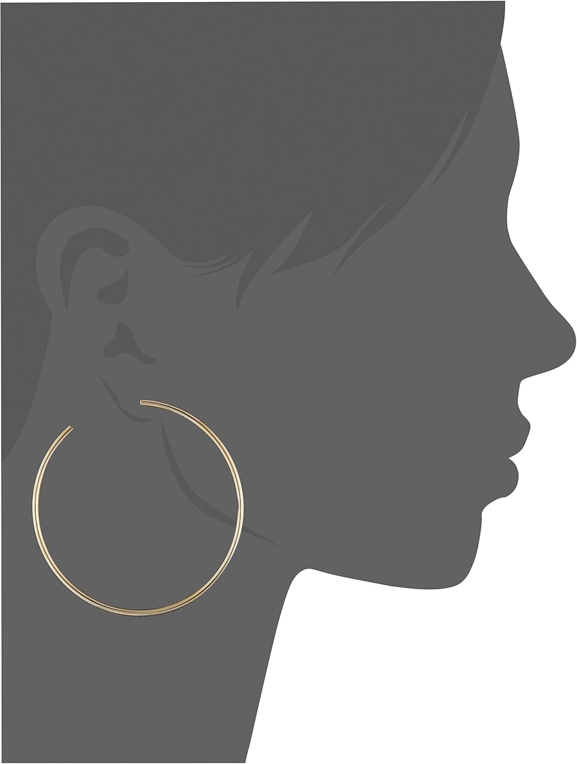 image:imageMichael Kors Stainless Steel MK Logo Hoop Earrings for WomenGold Large Hoop